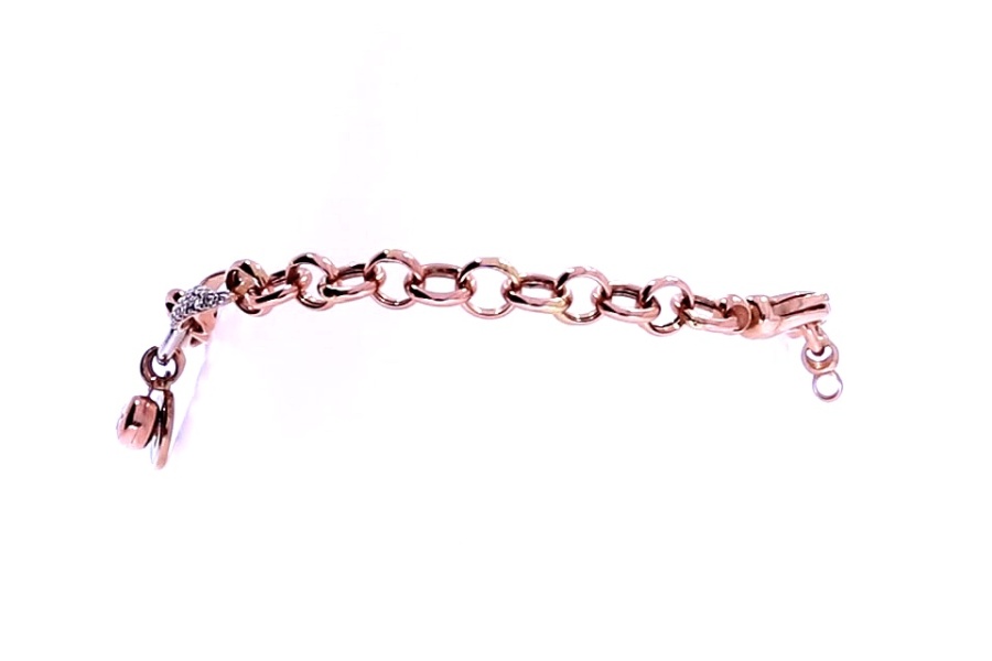 Золотой браслет с цирконом